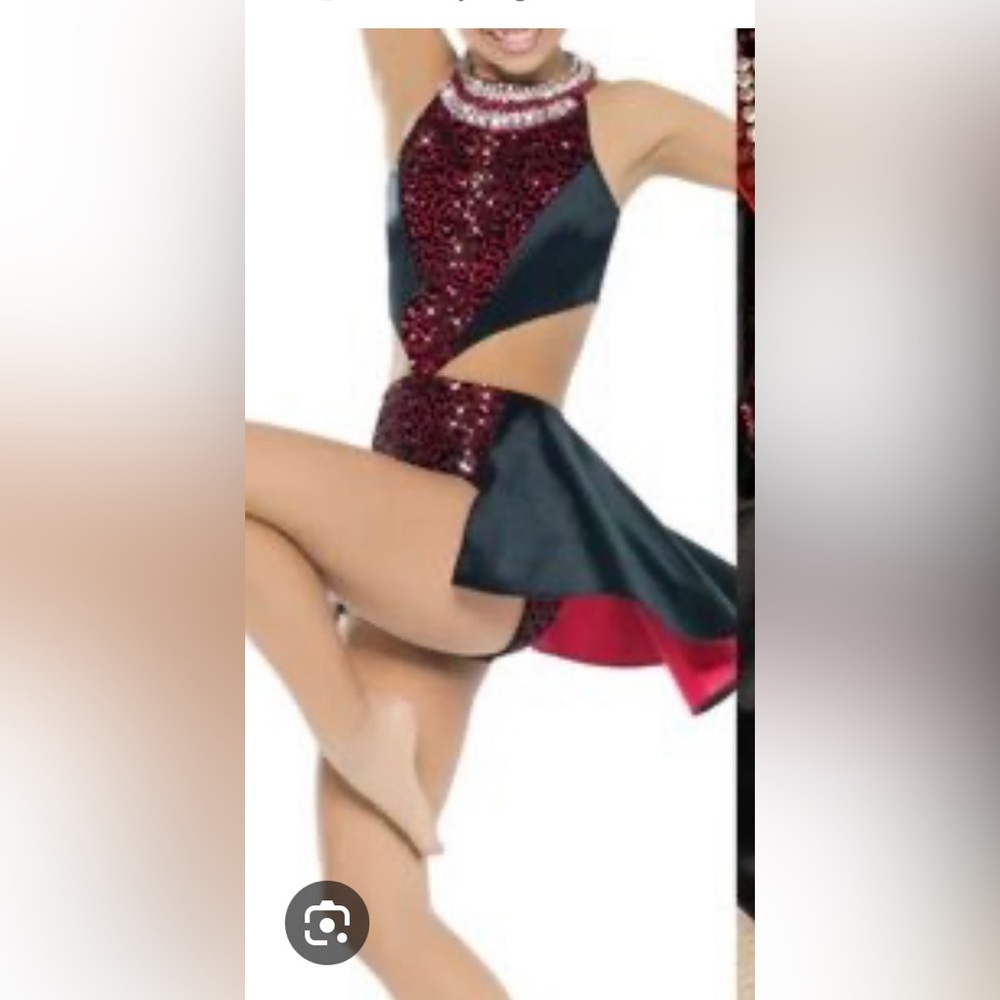 Three piece dance costume.